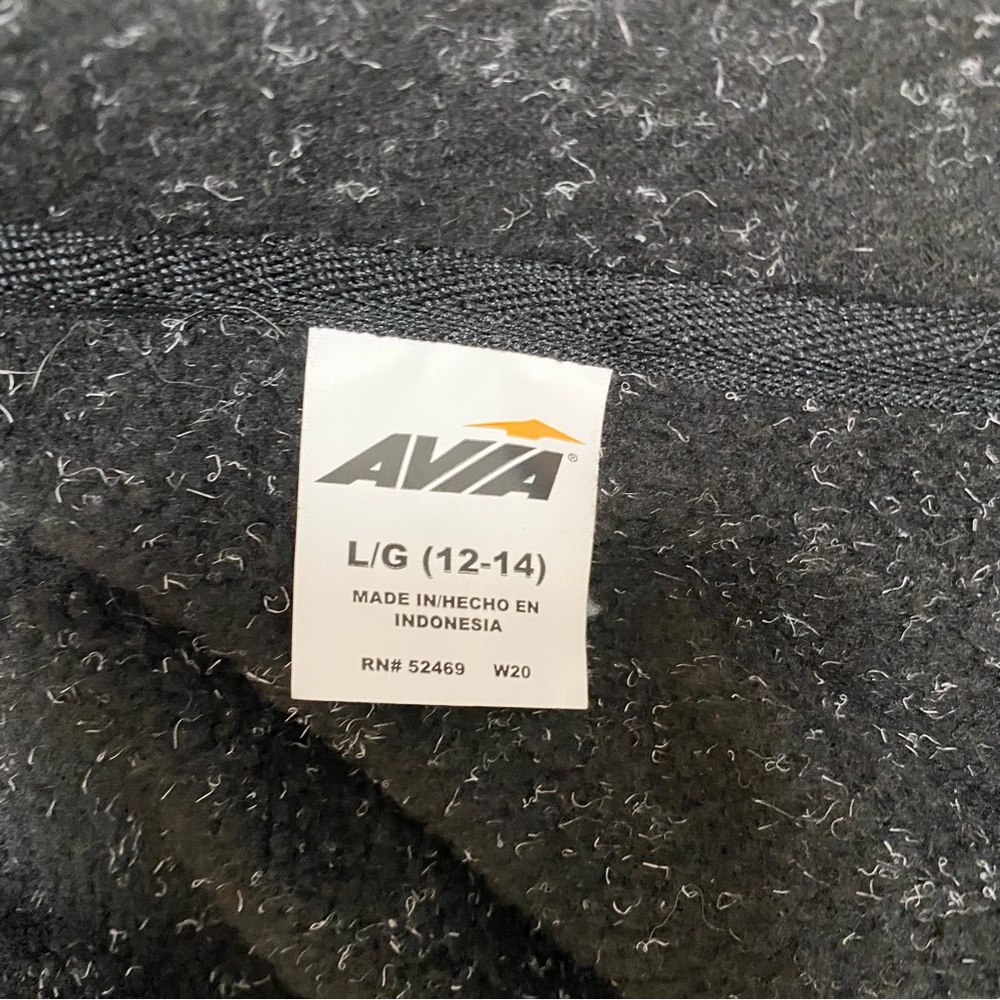 AVIA Mid Weight Fleece Sweat Jacket Size L 12-14‎ Black Long Sleeve - Picture 10 of 10